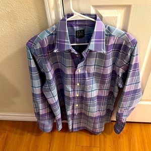 A Jos.A.Bank shirt, long sleeve plaid size M,